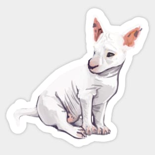 BULLTERRIER DOG WHITE PUP PUPPY Sticker